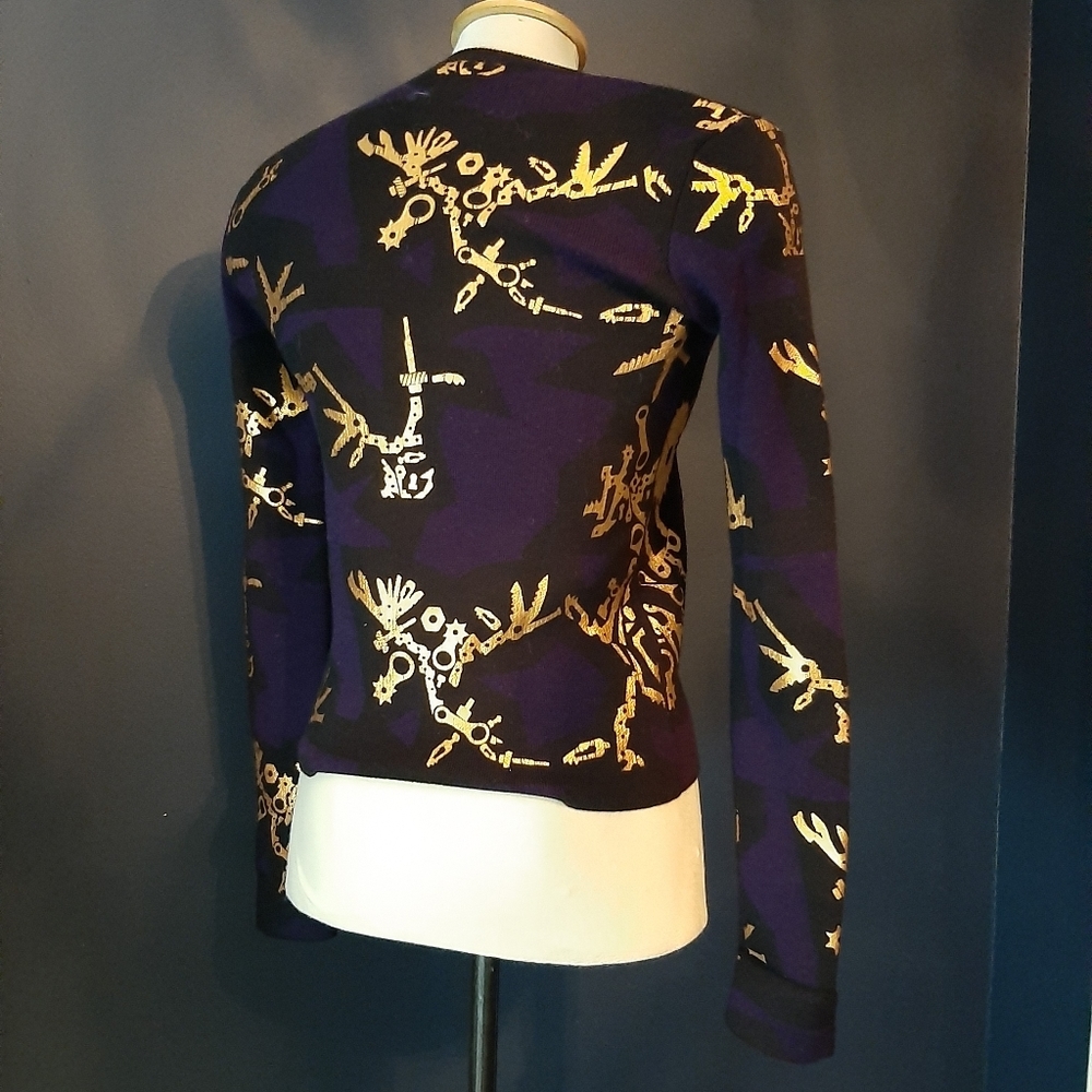 Kenzo paris gold and purple sweater - Picture 3 of 4